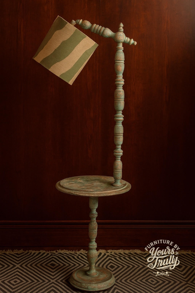 1920s Floor Lamp with Saltwash Patina