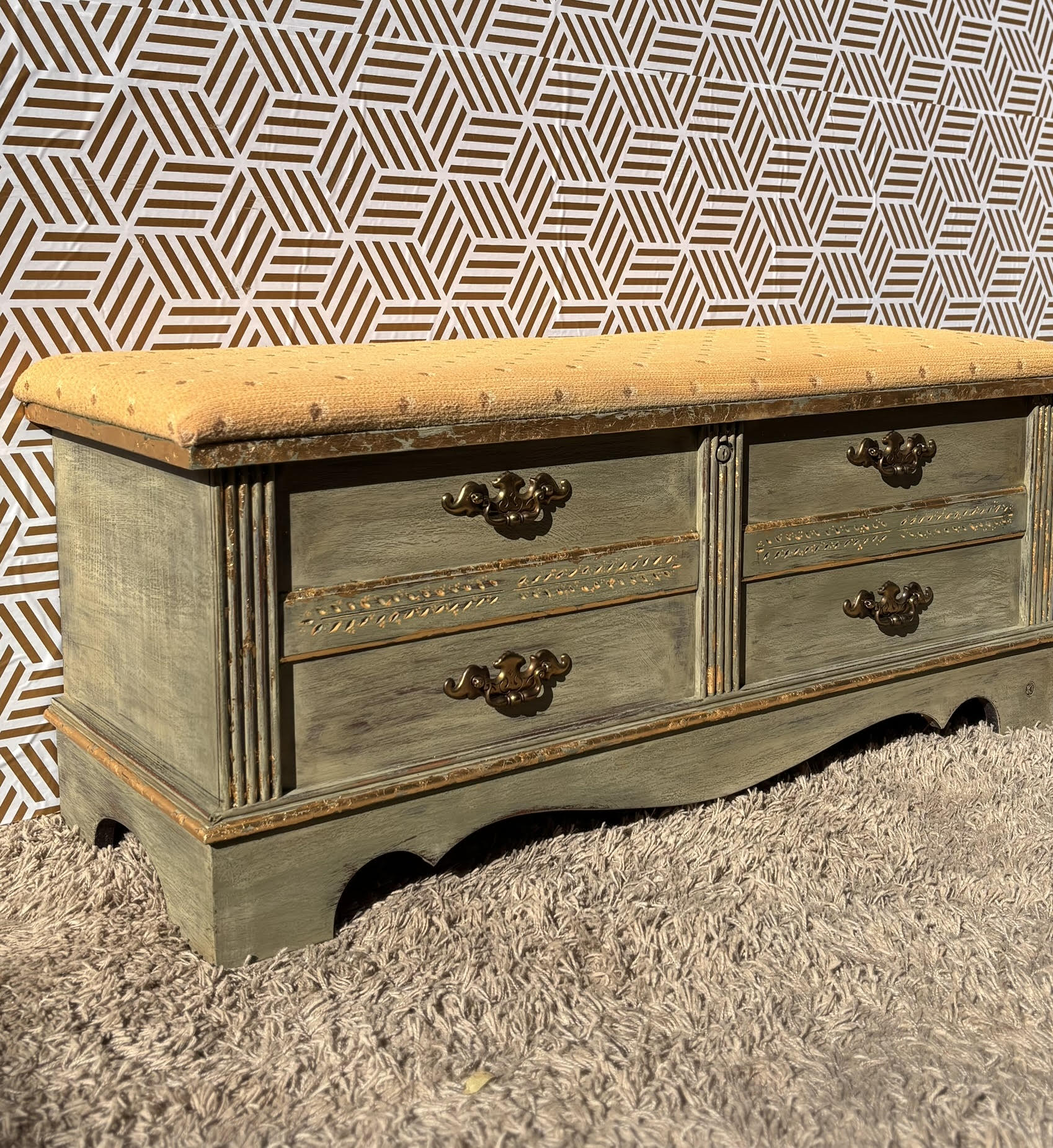 Patina Cedar Storage Bench