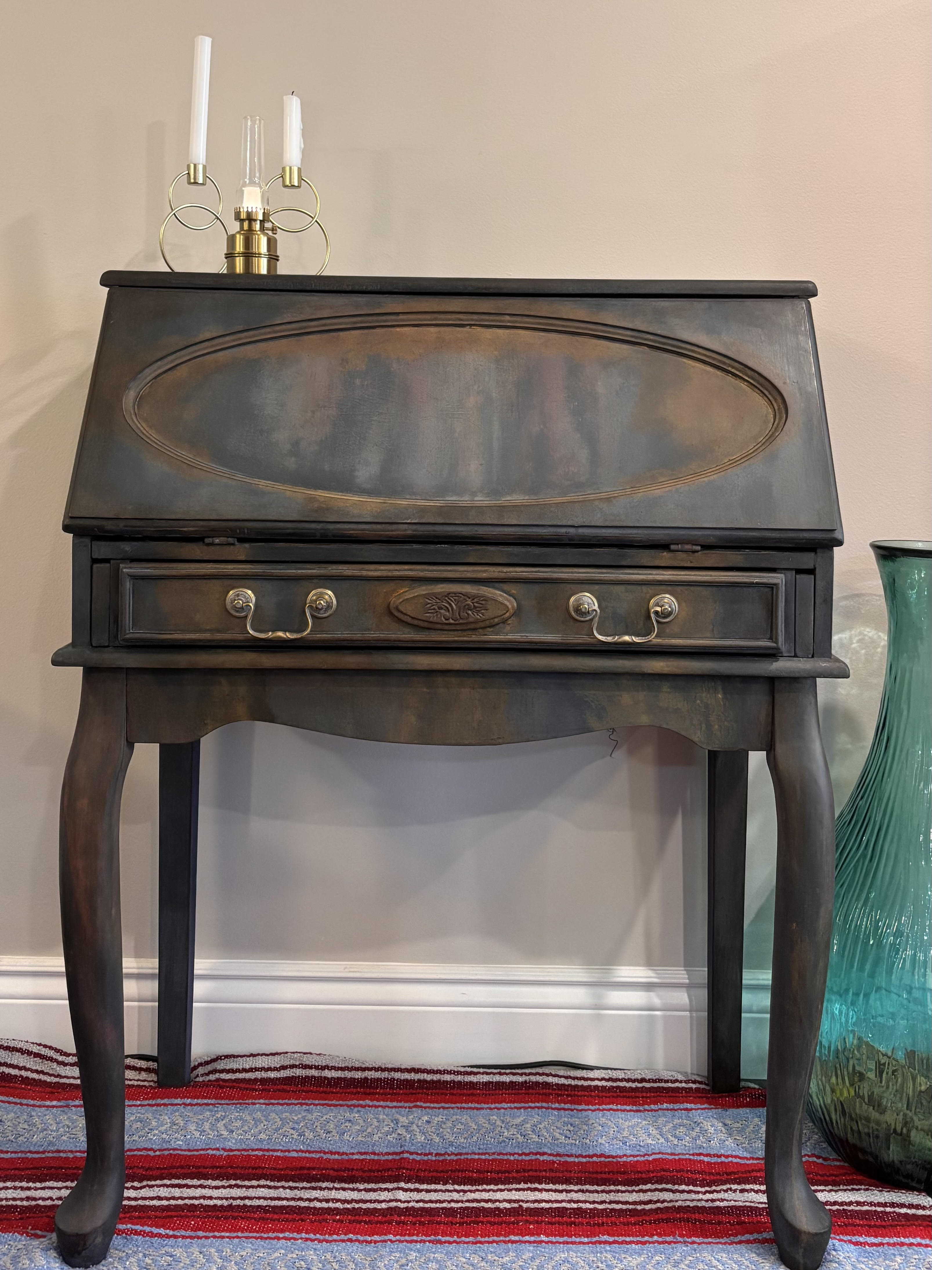 Secretary Desk with Five-Color Atmospheric Patina