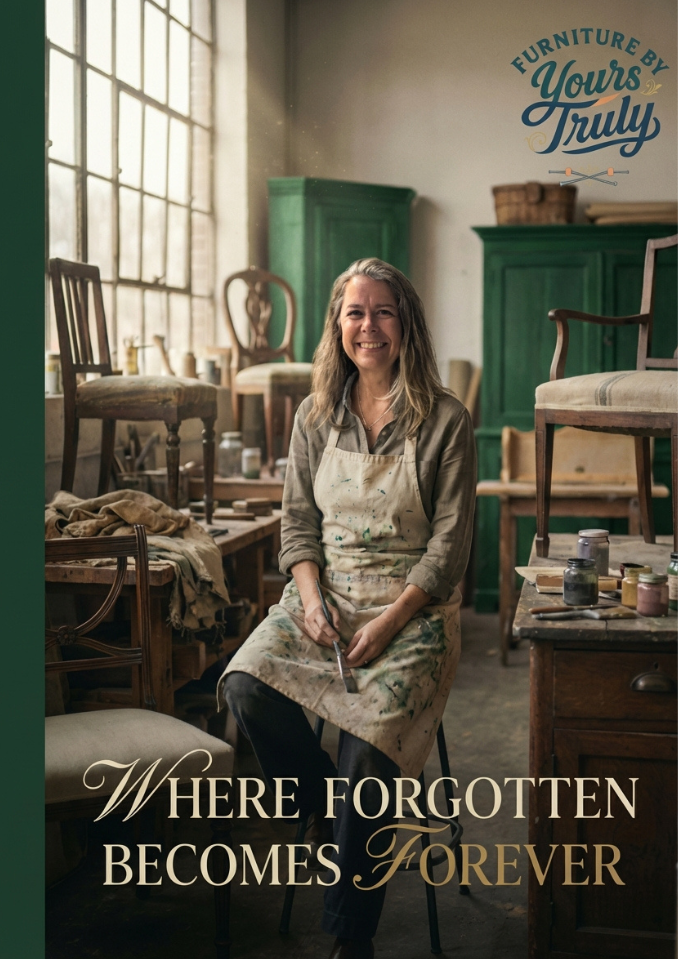 Artisan working on furniture restoration