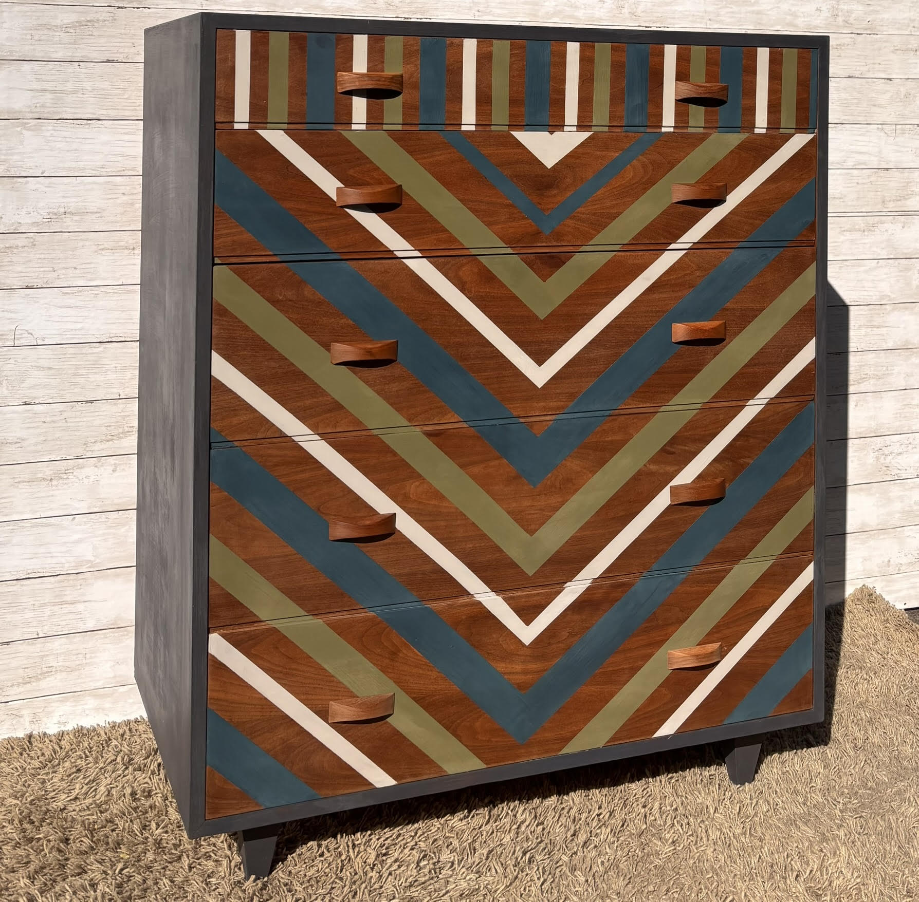 Geometric Chevron Dresser