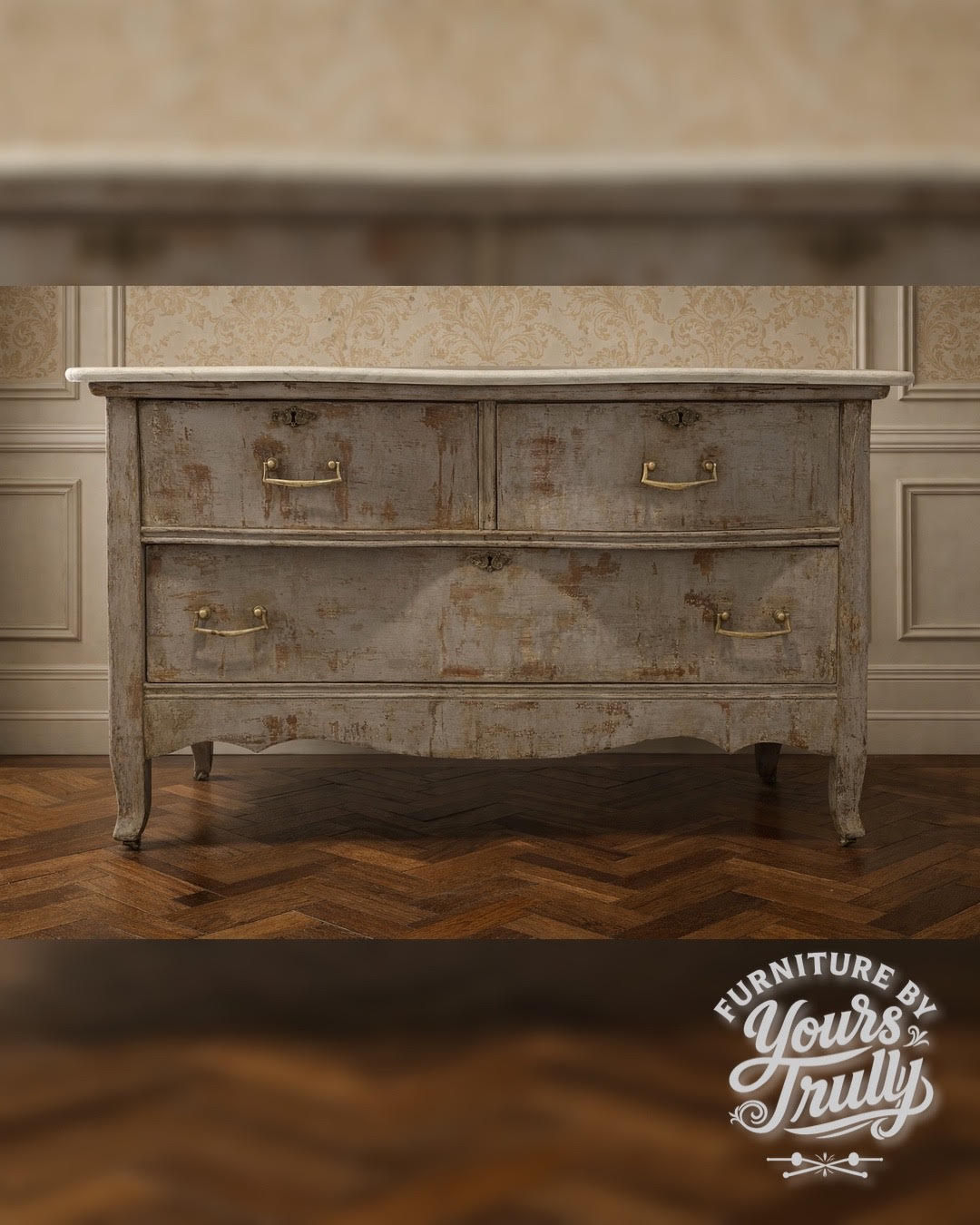 French Provincial Chest with Tuscan Fire Patina