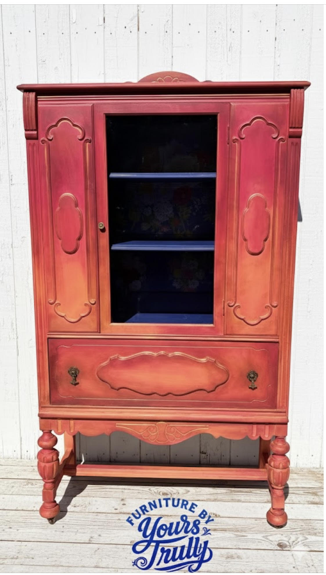 Depression-Era Waterfall Cabinet